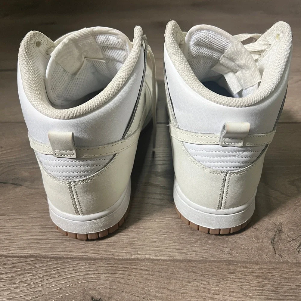 Nike Dunk High Sail Gum Women's‎ Size 9.5 Mens 8 Two Tone White Cream